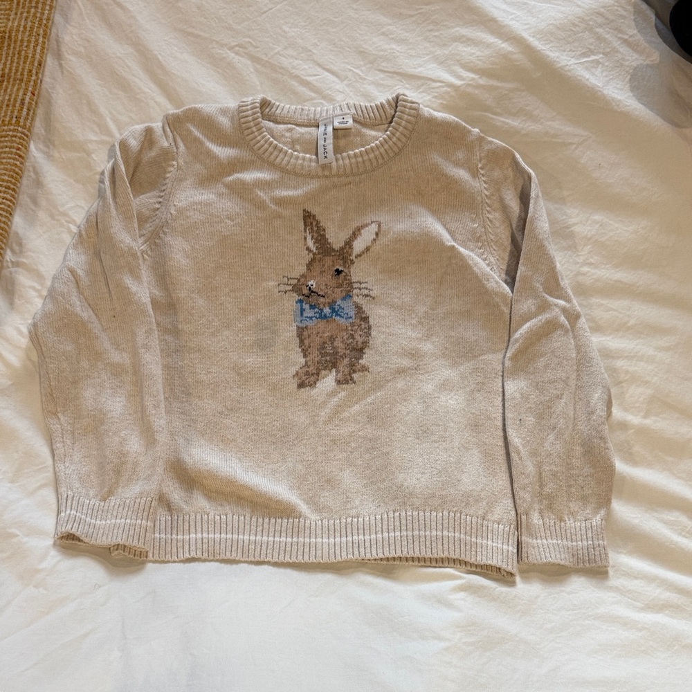 Cute Bunny Sweater in Beige for Easter
